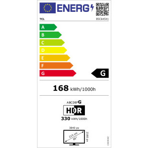 TCL Smart TV QLED 85C645 Seria C645 214cm gri-negru 4K UHD HDR