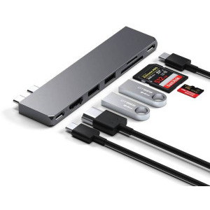 Satechi PRO HUB SLIM, 1x USB4, 1x HDMI, 2x USB, 1xUSB-C, Space Grey
