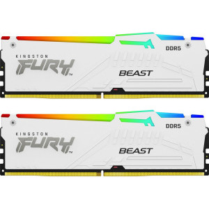 Kingston FURY Beast RGB White 64GB DDR5 6400MHz CL32 Dual Channel Kit