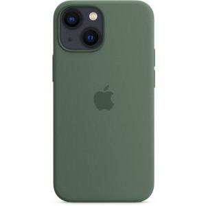 Apple Protectie pentru spate, material silicon, cu MagSafe pentru iPhone 13 Mini, culoare Eucalypt