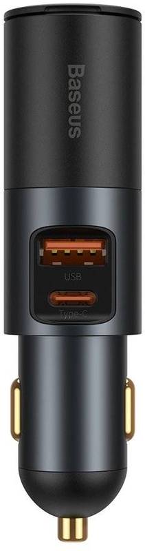Incarcator auto Baseus CCBT-C0G, 1x USB, 1x USB-C, 120W, Black