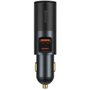 Incarcator auto Baseus CCBT-C0G, 1x USB, 1x USB-C, putere 120W, Black