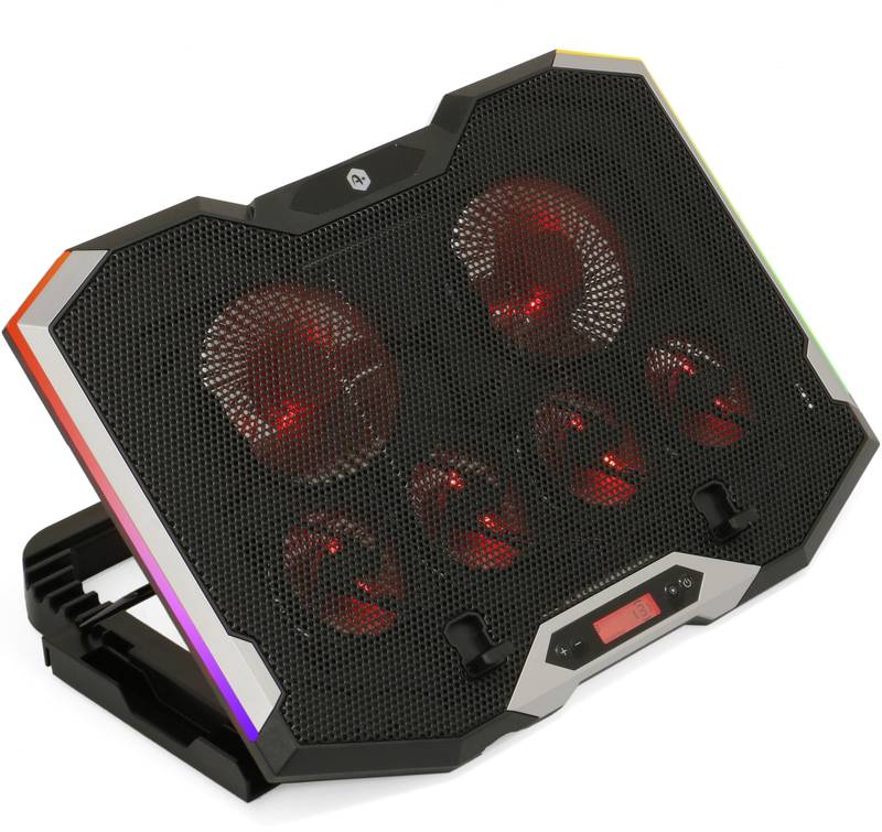 Stand/Cooler notebook A+ CICK9, RGB 17.3 inch, 2x USB, Black