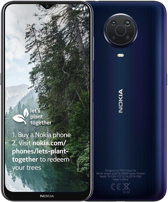 Smartphone Nokia G20, Octa Core, 64GB, 4GB RAM, Dual SIM, 4G, 5-Camere, Night Blue