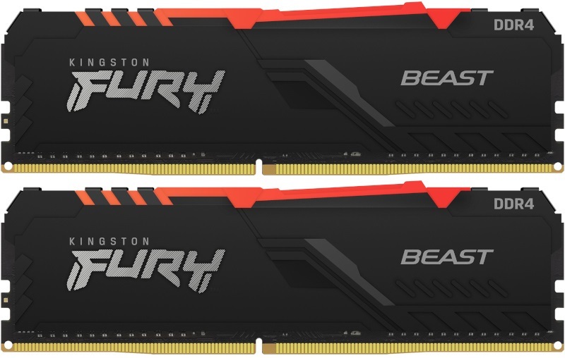 Memorie Kingston FURY Beast RGB 32GB DDR4 3200MHz CL16 Dual Channel Kit