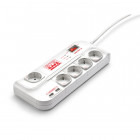 Priza/prelungitor SALICRU SPS.SAFE MASTER 5x Schuko, 1.8m, Alb