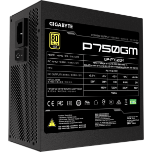 GIGABYTE P750GM, 80+ Gold, 750W