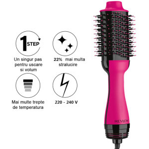 Perie electrica fixa One-Step Hair Dryer and Volumizer RVDR5222PE