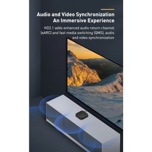 Baseus HD 8K, HDMI Male - HDMI Male, v2.1, 3m, negru