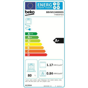 Beko BBVM13400XDS, Electric, 72 L, Split & Cook, RecycledNet, SteamShine Cleaning, SoftClose Door, 3D Cooking, Rafturi telescopice, Clasa A+, Negru