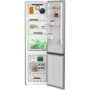 Beko B3RCNA404HXB, 355 L, No Frost, HarvestFresh, AeroFlow, Kitchen Fit, EverFresh+, Clasa E, 203 cm, Inox