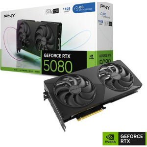 PNY GeForce RTX 5080 Dual Fan Slim OC 16GB GDDR7 256-bit DLSS 4.0