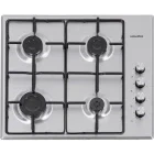 NobelTek NHBG-6400IX, Gaz, 4 arzatoare, Aprindere electrica integrata, Sistem de siguranta, 60 cm, Inox