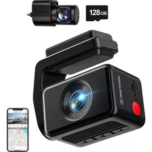 Redtiger F4 Pro 4K Wi-Fi + 1080p camera video pentru bord, microSD 128GB inclus