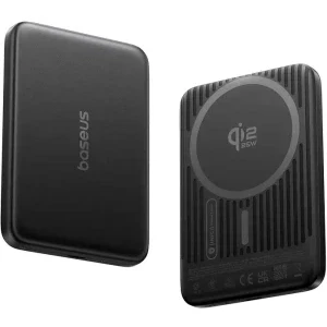 Baseus PicoGo Air AM71 Magnetic, 10000 mAh, 1x USB-C, 30 W, Qi2.2, Black + Cablu USB-C
