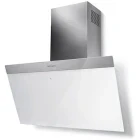 Faber decorativa Daisy EG6 A80, Putere de absorbtie 550 m3/h, 4 trepte, Clasa C, 80 cm, Alb/Inox