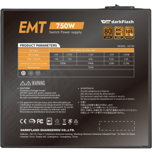 Darkflash EMT750, 80+ Bronze, 750W