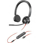 Casti HP On-Ear, Poly Blackwire 3325 Stereo USB-C