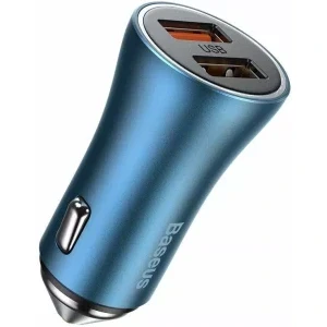 Baseus Golden Contactor Pro, 2x USB, 40 W, Blue