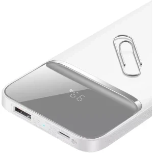 Baseus Magnetic Wireless, 10000 mAh, 1x USB-C, 1x USB, 20 W, MagSafe, Display, White