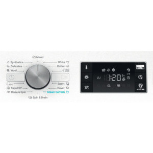 Whirlpool FFD 11489 BV EE, 11 kg, 1400 RPM, Clasa A, Inverter, 6th Sense, Steam Refresh, FreshCare+, Alb