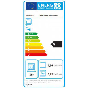 Electrolux LKK660200W, Mixt, 4 arzatoare gaz, Cuptor electric, Gratare fonta, Plus Steam, AirFry, Aprindere integrata, Grill electric, Clasa A, 60 cm, Alb