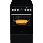 Aragaz Electrolux LKR564200K, Vitroceramica, 4 zone de gatit, Cuptor electric, SteamBake, AirFry, Autocuratare catalitica, Grill electric, Clasa A, 50 cm, Negru