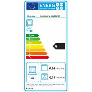 Electrolux LKK520002W, Mixt, 4 arzatoare gaz, Cuptor electric, Aprindere integrata, Grill electric, Clasa A, 50 cm, Alb