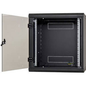 TRITON RBA-04-AS6-BAX-A6 4U, Wall mount, 600 mm, Glass door, Panouri laterale fixe, Negru