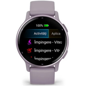 Garmin Vivoactive 5, GPS, 42mm, curea silicon, Metallic Orchid/Orchid