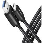 Cablu periferice AXAGON USB-C 3.2 Gen 2 Male la USB-A 3.2 Gen 1 Male, 2 m, 3A, Negru