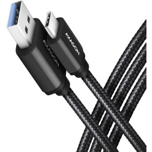 Cablu periferice AXAGON USB-C 3.2 Gen 2 Male la USB-A 3.2 Gen 1 Male, 1.5 m, 3A, Negru
