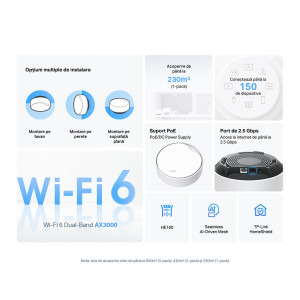 TP-LINK 2.5Gigabit DECO X50-POE AX3000 MESH Dual-Band WiFi 6