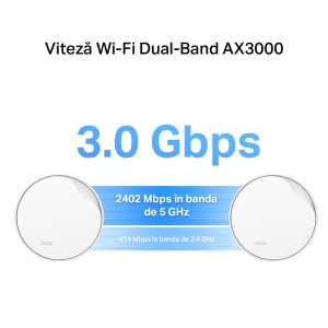 TP-LINK 2.5Gigabit DECO X50-POE AX3000 MESH Dual-Band WiFi 6 3 buc