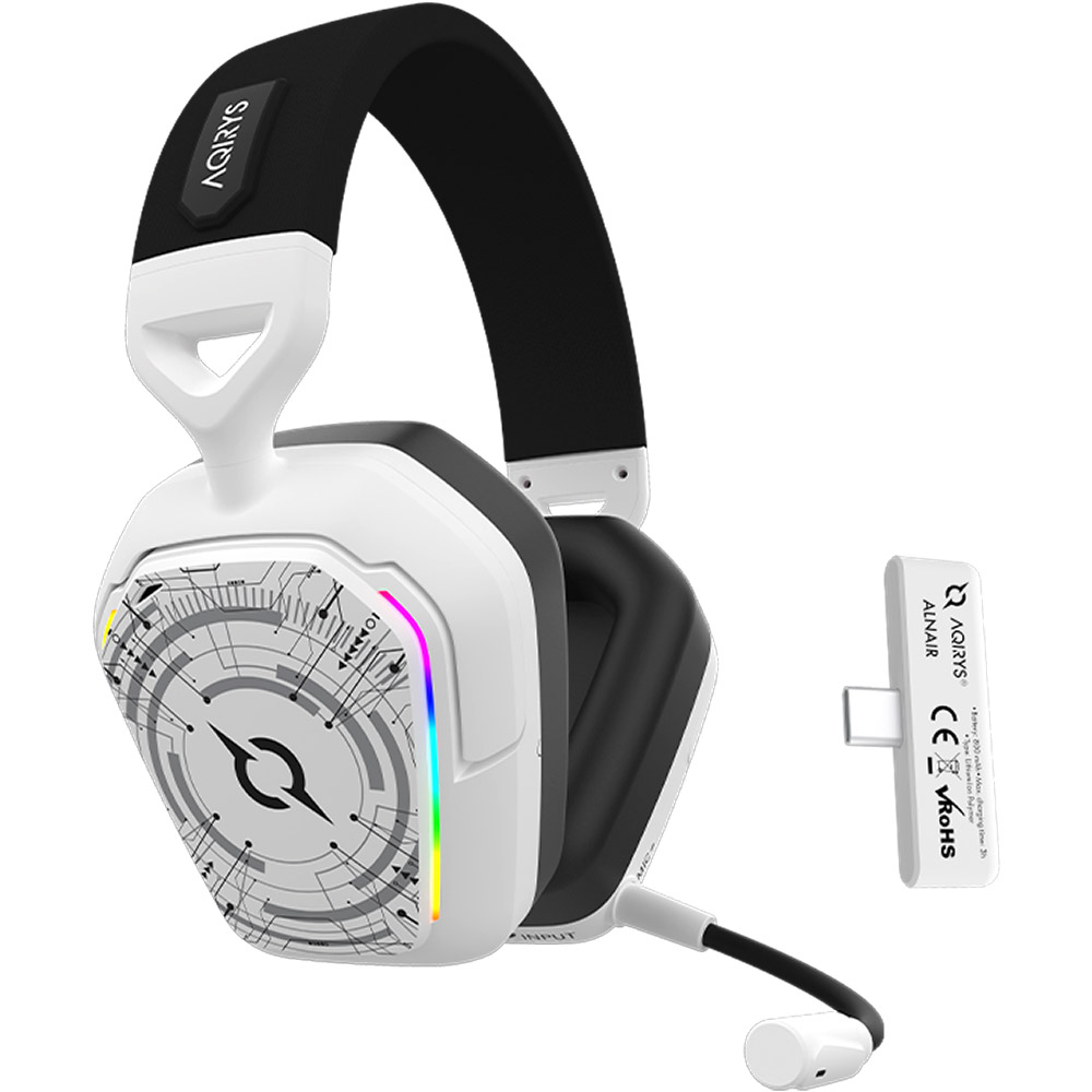 Casti Gaming AQIRYS Alnair Wireless White