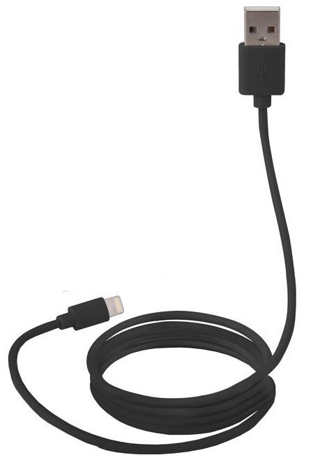 Cablu de date / adaptor Canyon USB Male la Lightning Male, MFi, 1 m, Black