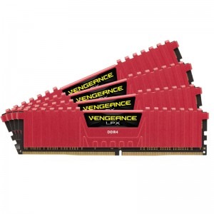 Corsair Vengeance LPX Red 16GB DDR4 2133MHz CL13 Quad Channel Kit