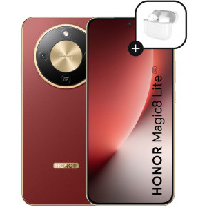 Honor Magic8 Lite, 512GB, 8GB RAM, Dual SIM, 5G, Tri-Camera, Reddish Brown + casti Honor Choice Earbuds X7e Active