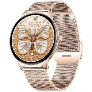 SmartWatch COLMi V89 auriu, curea din otel auriu