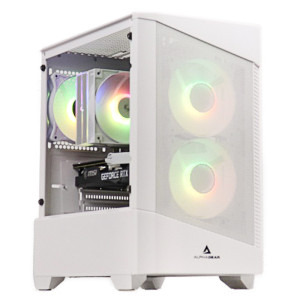 PC Gaming ZMEU Pro Alb, AMD Ryzen 5 3400G 3.7GHz, 16GB DDR4, 500GB SSD, AMD Radeon Vega 11, Iluminare RGB