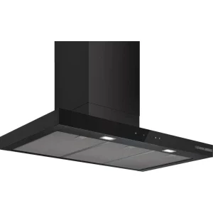 Hota Bosch decorativa DWB97DN60, Putere de absorbtie 699 m3/h, 4 trepte, EcoSilence Drive, DirectSelect, Home Connect, Clasa A++, 90 cm, Negru