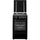 Aragaz Studio Casa VIVA50/50BLACK, Gaz, 4 arzatoare, Sistem de siguranta, Clasa A, 50 cm, Negru