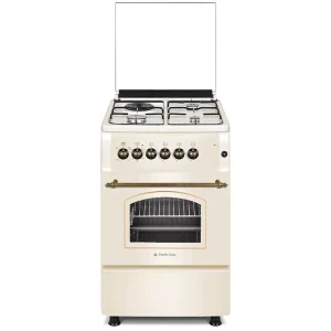 Aragaz Studio Casa Aragaz Studio Casa FE50/553G+1EL, Mixt, 3 arzatoare, 1 zona de gatit, Sistem de siguranta, Aprindere integrata, Grill, Clasa A, 50 cm, Crem