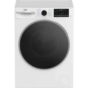Masina de spalat rufe Beko B5WFU89415WB ES, 9 kg, 1400 RPM, Clasa A, ProSmart Inverter, EnergySpin, SteamCure, AquaWave, HomeWhiz, Alb