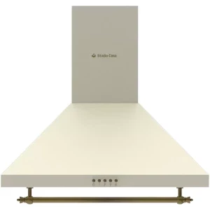 Hota Studio Casa decorativa ONDATURBO, Putere de absorbtie 680 m3/h, 3 trepte, Clasa A, 60 cm, Crem