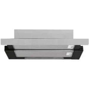 Hota incorporabila Studio Casa telescopica ALIZEE60INOXMOT, Putere de absorbtie 450 m3/h, 3 trepte, Clasa D, 60 cm, Inox/Negru
