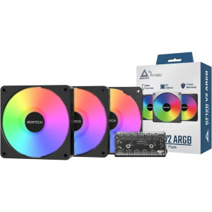 Montech GF120 V2 ARGB 120mm Black ​Three Fan Pack