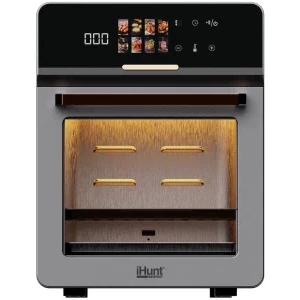 iHunt Friteuza cu aer cald Bro Oven, 1800W, 18L, Negru/Argintiu