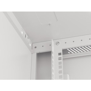 Lanberg WF01-6627-10S 27U, Wall mount, 600 x 600, Glass door, Grey