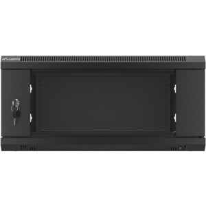 Lanberg WF01-6604-10B 4U, Wall mount, 600 x 600, Glass door, Black
